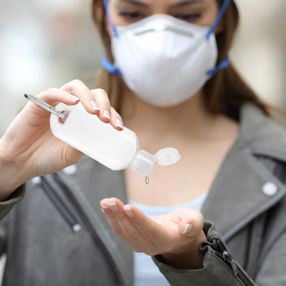 

16pcs 50ml Mini Keychain Bottle Travel Toiletries Spray Bottle Refillable Bottle