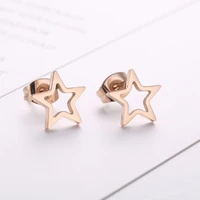 tiny star stainless steel earrings hearts stars geometric minimalist earring fashion ear jewelry women men kids gift