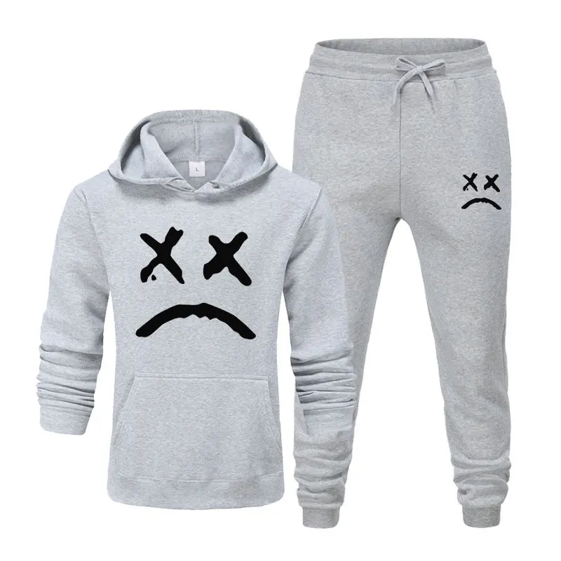 

Crying baby Lil peep funny hoodie 2019 lil peep printed sweatshirt + jogging pants men's casual fleece streetwear hoodie