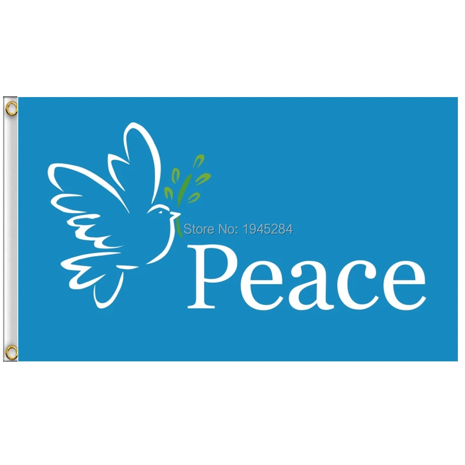 

Peace Dove Flag Custom Banner Printed Polyester Party Home Decor 3x5FT