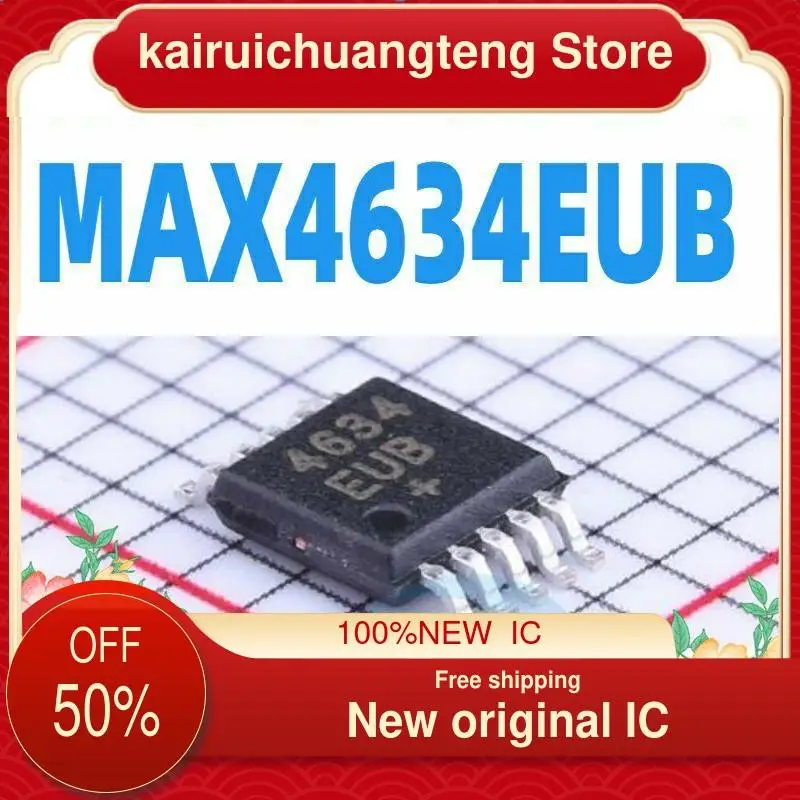 

10-200PCS MAX4634EUB MAX4634 4634EUB MSOP10 Analog Switch Chip Original