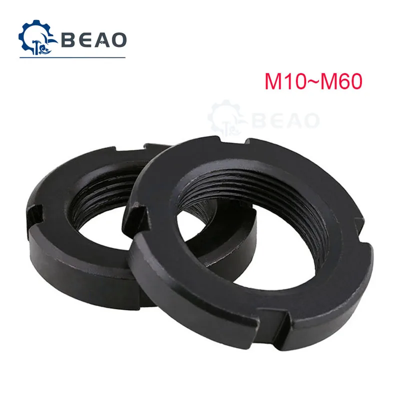 

1/2/3Pcs GB812 Round Nut Slotted Nut Four Slot Nut M10 M12 M14 M16 M18 M20 M22 M24 M25 M27 M30 M33 M35 M36 M39 M40 M42 M45-M60