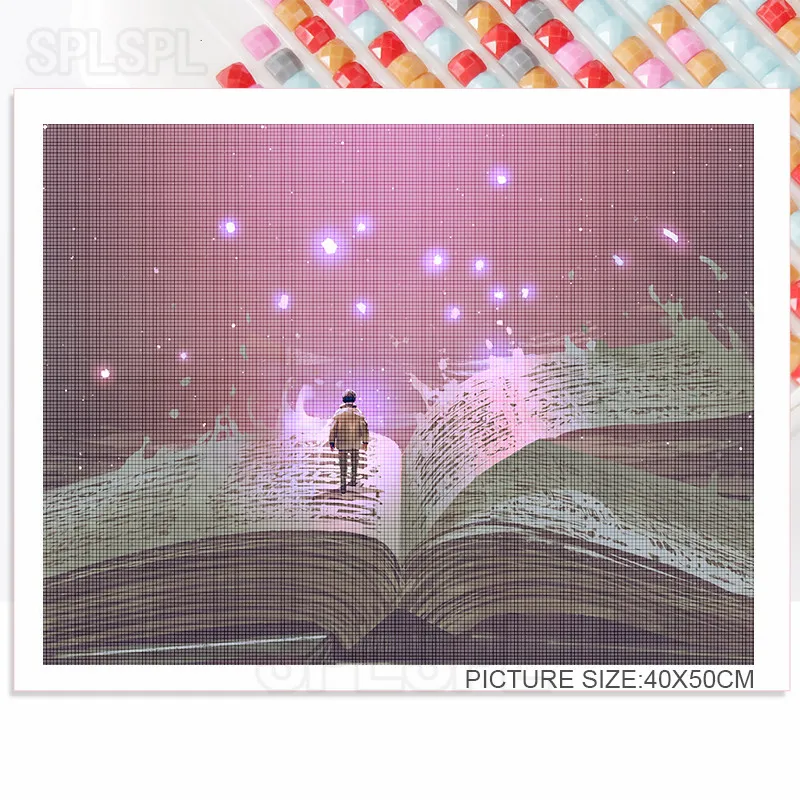 

Cartoon Animated Diamond Art Character Running Back View Still Life Landscape Cartoon Style Bedroom Living Room Decor Drawing