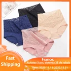 Женские Кружевные Трусики с высокой талией, соблазнительное нижнее белье большого размера, хлопковое нижнее белье с эффектом подтяжки ягодиц, трусики для девушек, Соблазнительные трусики для живота