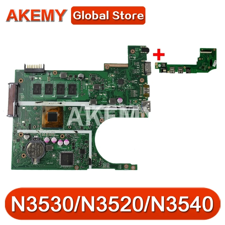 

Akemy New! X200MA motherboard REV2.1 For ASUS F200MA X200MA X200M Laptop Motherboard N3530/N3520/N3540 2GB/4GB MEMORY