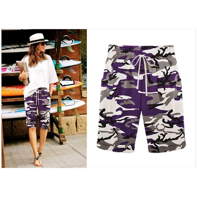 Summer Plus Size Women Pants Streetwear Casual Ropa Pantalones Mujer Camouflage Pants Women Clothes Trousers Spodnie Bottom 2XL