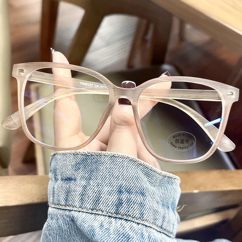 

Очки женские с защитой от сисветильник, винтажные зернистые модные уникальные квадратные очки кошачий глаз, оправа для компьютера, TR90