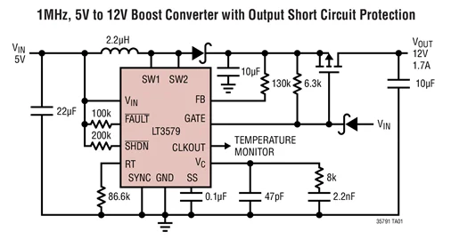 LT3579 LT3579EUFD LT3579IUFD LT3579EUFD-1 LT3579IUFD-1 - 6A Boost/инвертора DC/DC конвертер с функцией защиты от