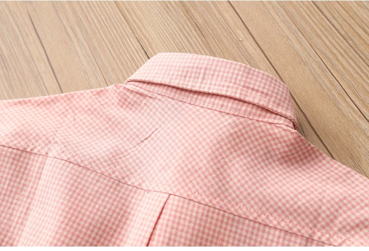 

2021 Free Shipping Children Plaid Shirt Girls Causual Style Kids Clothes Tops Baby Girls Spring and Autumn Kid's Blouse