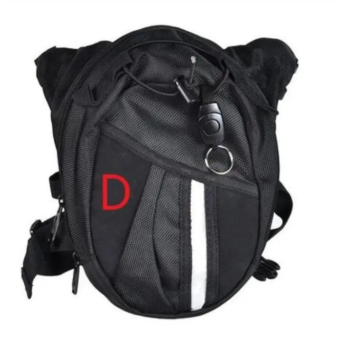 Дополнительный нейлон полиэстер черный падение ноги мотоцикл пояс с карманами