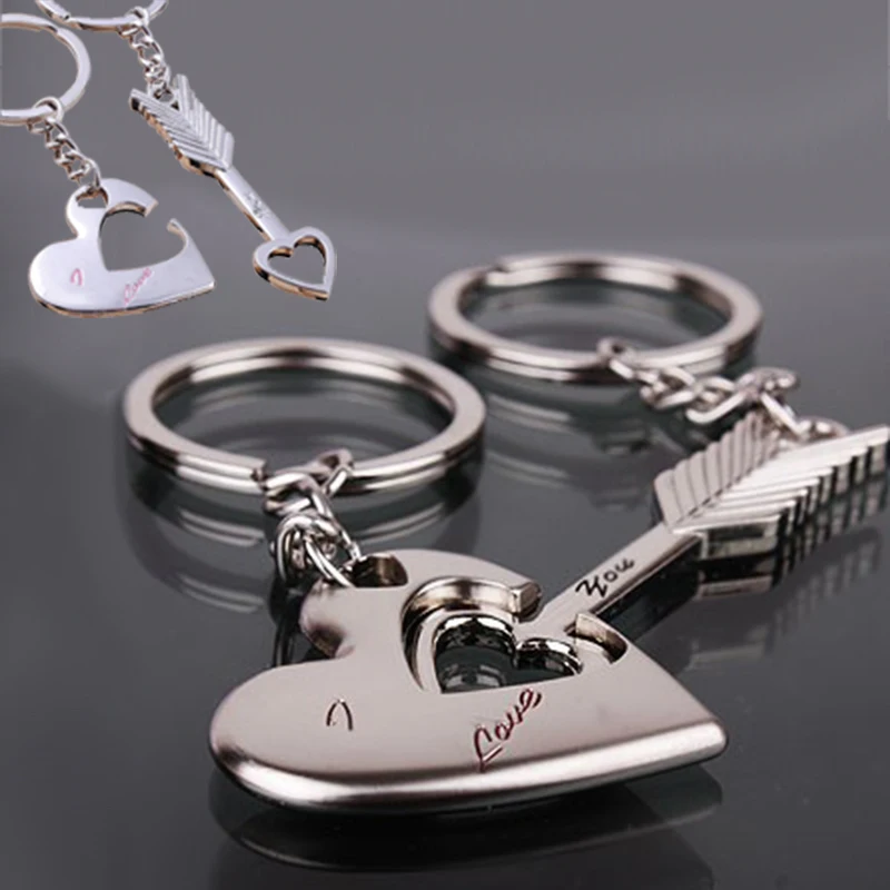 

Portable Gift Fashion Home Decor Couples Heart Shape Tools Lover Compact Durable Key Ring