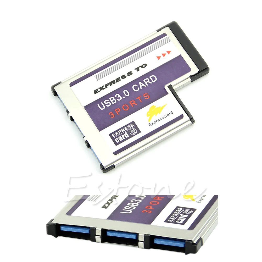 

54mm Express Card 3 Port USB 3.0 Adapter Expresscard for Laptop FL1100 Chip T21A