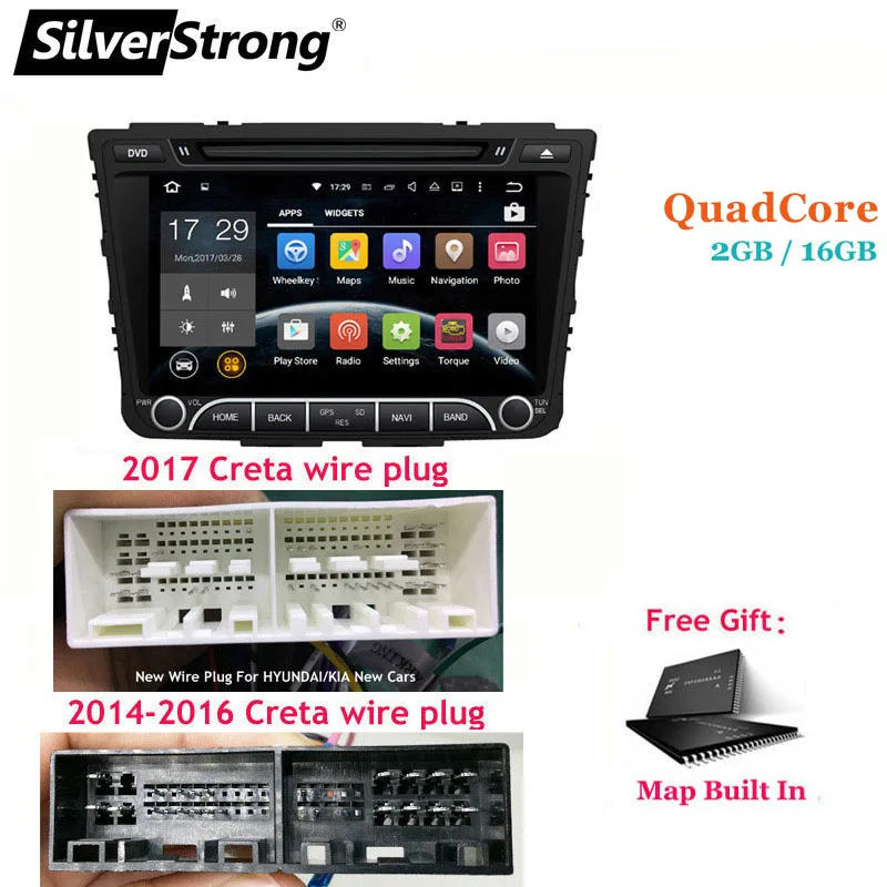 SilverStrong OctaCore ips 4G 64GB Android9.0 Creta автомобильный DVD для hyundai ix25 Creta gps Радио медиаплеер также четырехъядерный вариант - Цвет: Creta-X30