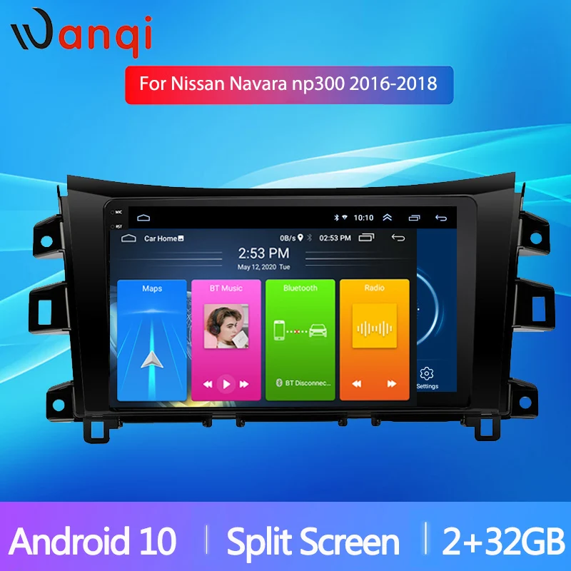 10 1 дюймов Android 8 2.5D Закаленное HD Сенсорное радио для Nissan navara NP300 2016 2018 с Bluetooth USB WIFI