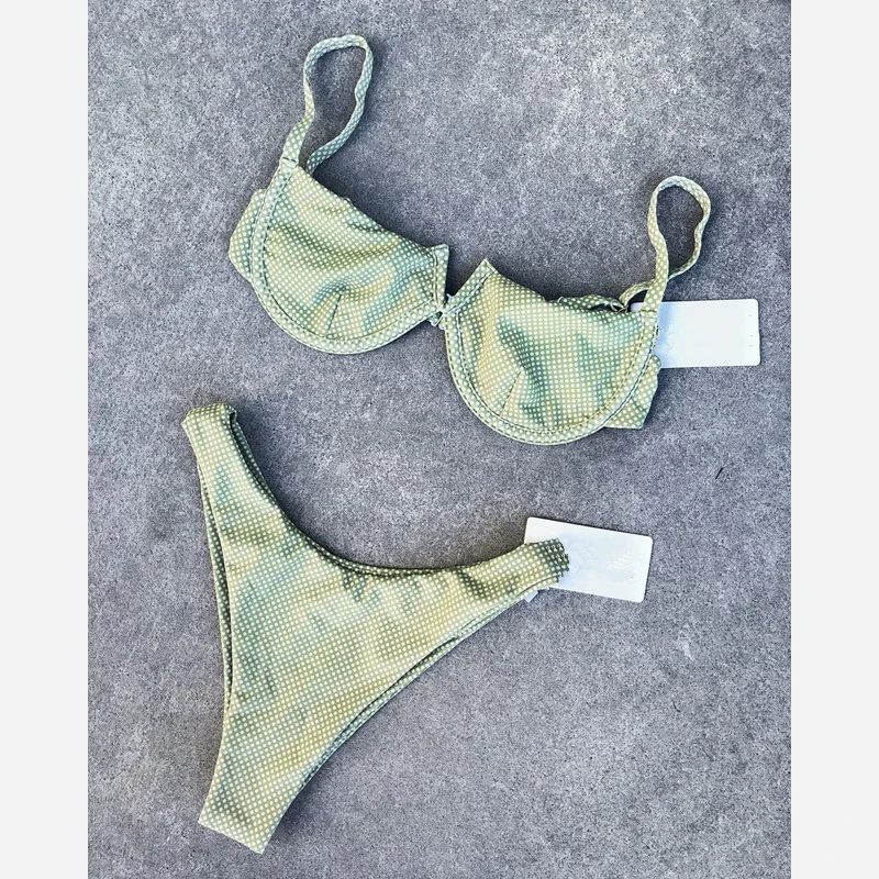 Сексуальные однотонные желтые стринги бикини 2019 одежда для плавания женский