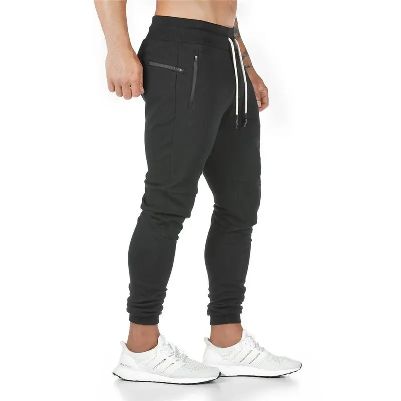 

Mens Joggers Pants Fitness Tights Track Pant Skinny Gyms Muscle Trousers Casual Black Solid Color Workout Sportswear Sweatpants