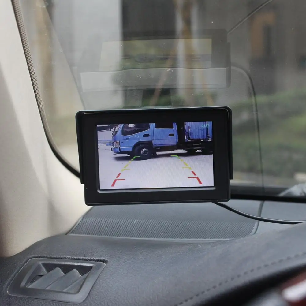 SMALUCK 4 3-дюймовый цветной TFT ЖК-дисплей автомобильный монитор заднего вида с