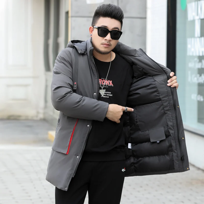 

big plus size 10XL 9XL Men Winter New Hooded Jacket Casual Long Parkas Outdoor Men Fashion Warm Thick Pockets Coat Parkas Men