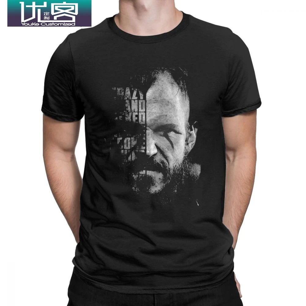 Мужская футболка Vikings Valhalla Новинка короткий рукав Floki Quote Odin с круглым вырезом