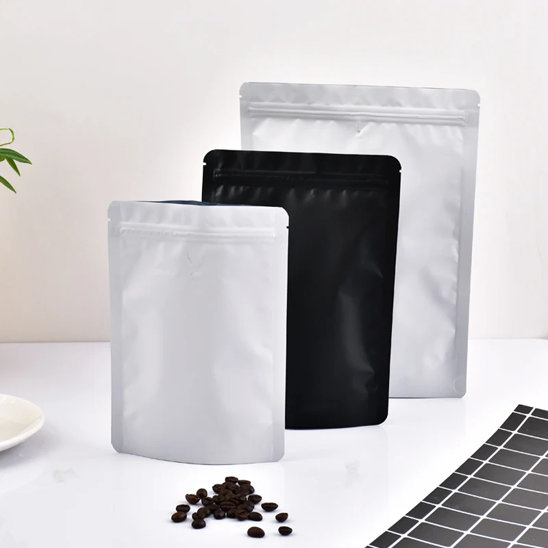 

Black And White Aluminum Foil Frosted Self Sealing All Kinds Of Food Bait Powder Can Be Customized Packaging Bags