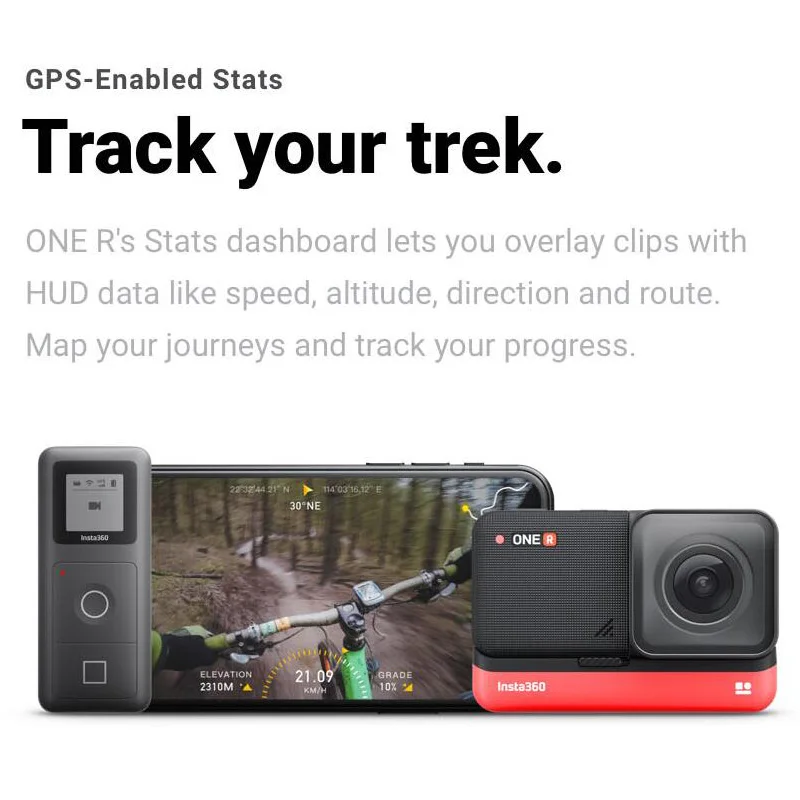 Оригинальная Экшн камера Insta360 ONE R 5 7 K 360 объектив видеокамера 4K широкоугольная