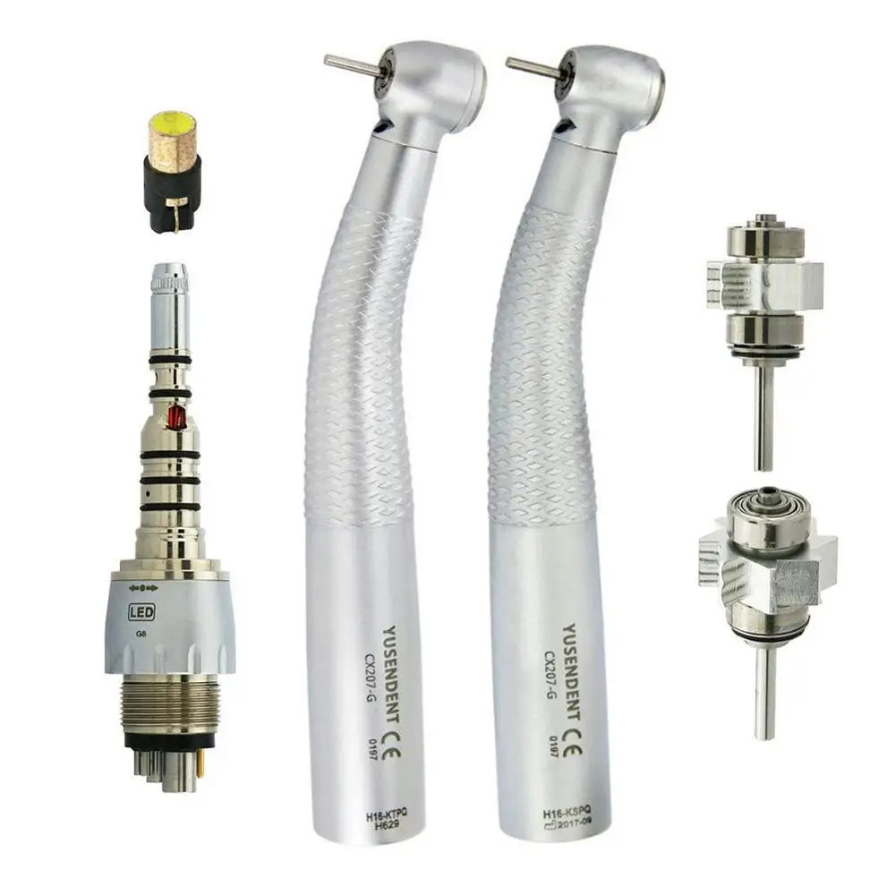 

Dental LED Fibre Optic High Speed Handpiece CX207-GK Dental Air Turbine Coupling 6Holes M6 Coupler/Adaptor COXO YUSENDENT