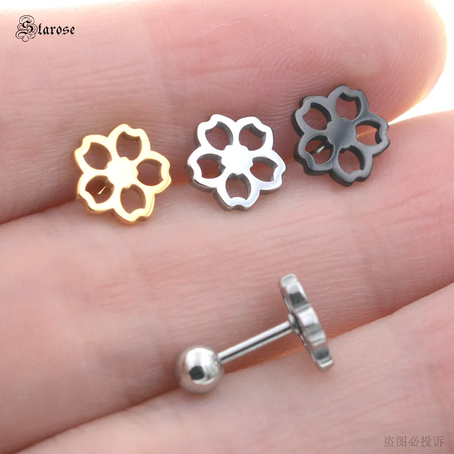 Серьги Starose для пирсинга ювелирные украшения из хирургической стали прокола