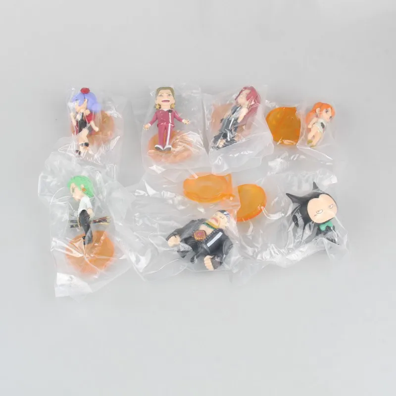 One Piece Anime WCF Ace Zoro Tina 7pcs/set PVC Action Figure Collection Model Toy | Figures