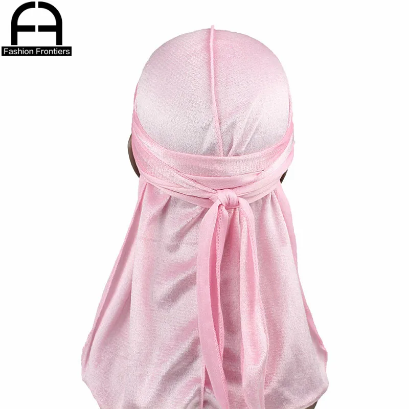 Мужская и женская бархатная бандана Durag летняя дышащая Бандана с удлиненным
