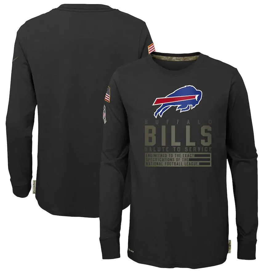 

Buffalo Youth Black Bills Salute to Service Long Sleeve T-Shirt S-3XL