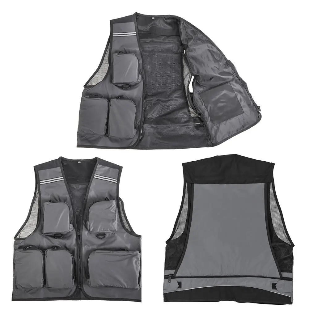 Летний жилет для рыбалки быстросохнущая дышащая сетка многофункциональные