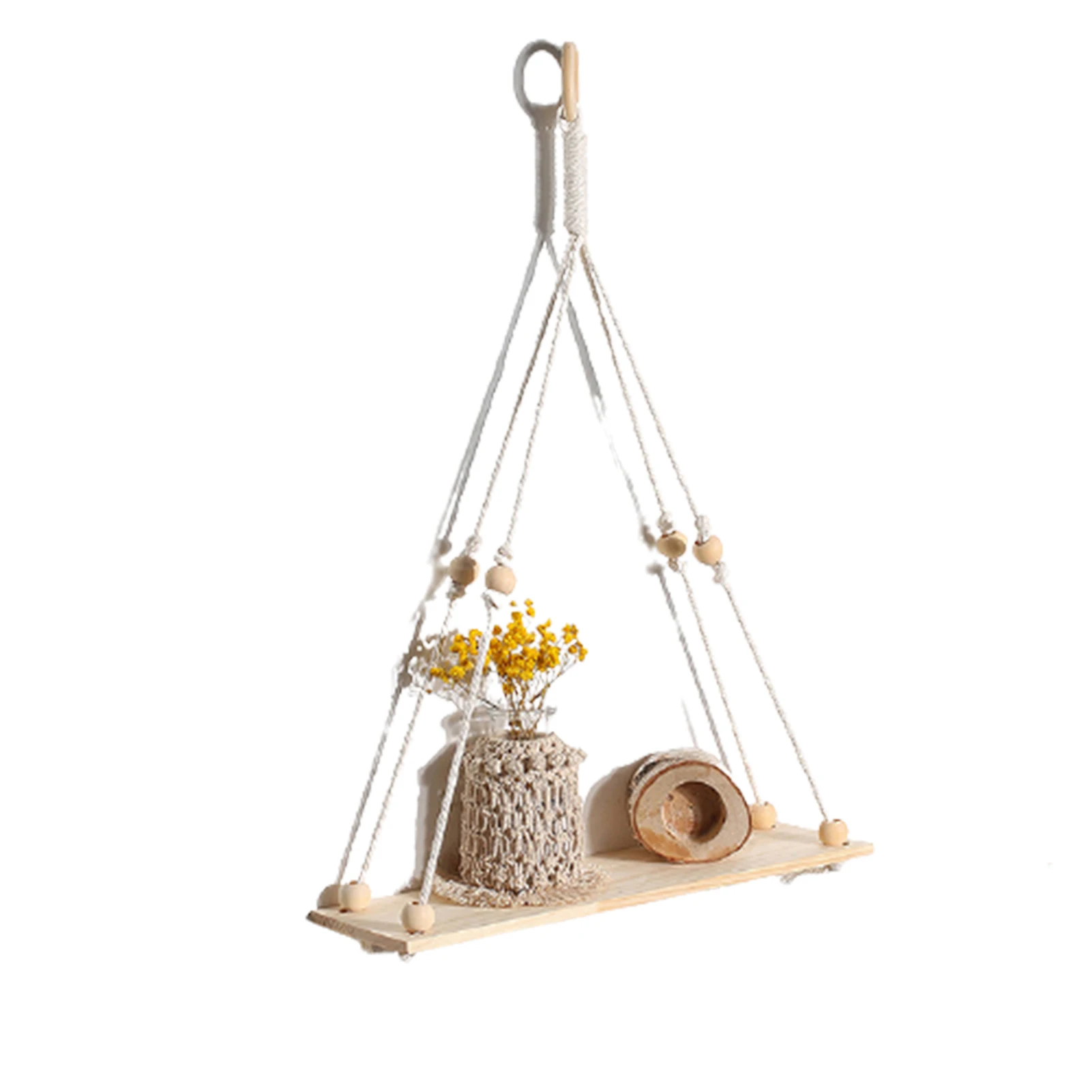 

Hand-Woven Shelf Tapestry Wall Decoration Shelf Board Flower Basket Bracket Homestay Decoration MDJ998