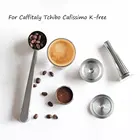 Быстрая Совместимость с кофеваркой Tchibo Cafissimo многоразовая капсула для кофе из нержавеющей стали с ложкой