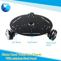 10kg 58mm omni wheel car chassis kit omnidirectional robot with metal panel arduino robot kit for for toy diy cm301
