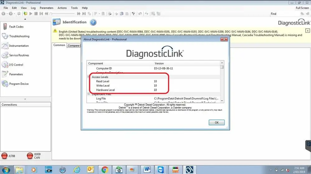 Detroit Diesel DiagnosticLink 8 09 SP2 Professional Level10 ( DDDL )+ Блокировка и разблокировка keygen поддержка