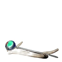chinese old craft made jade inlaid cloisonnetibetan silver hairpin