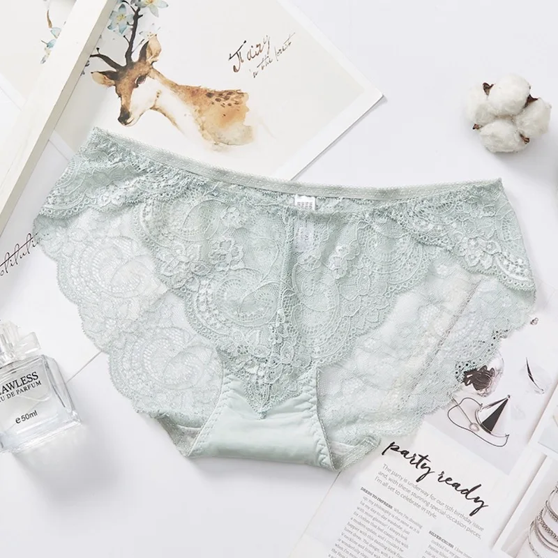 

Sexy Panties women Lace Underwear Hollow Lady Briefs Mid-rise sodid Sexy Lingerie