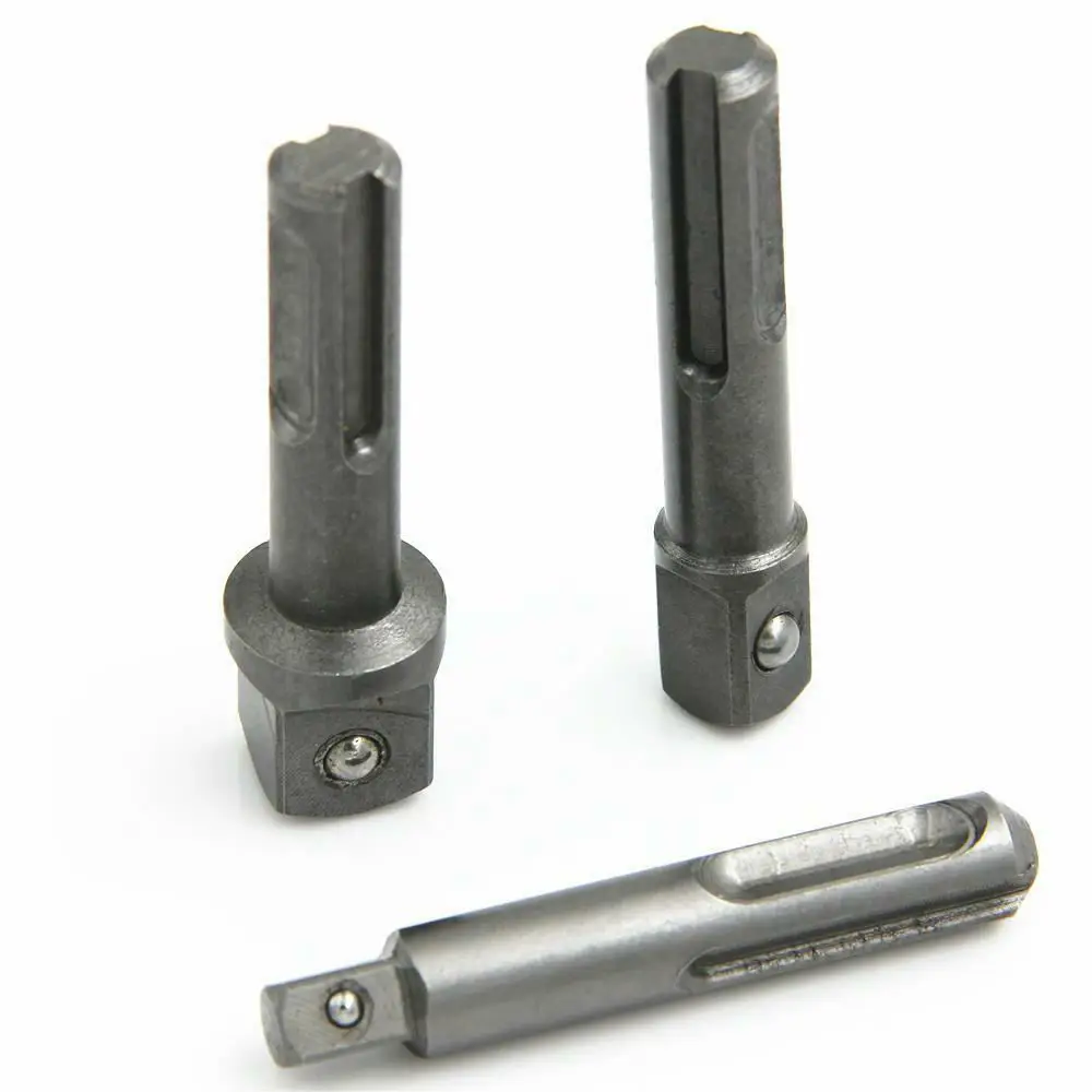 3pcs Socket Nut Driver Adaptor Set 1/4" 3/8" 1/2" SDS Drill Chuck Adapter Power Extension Tool For Hammer Impact | Инструменты