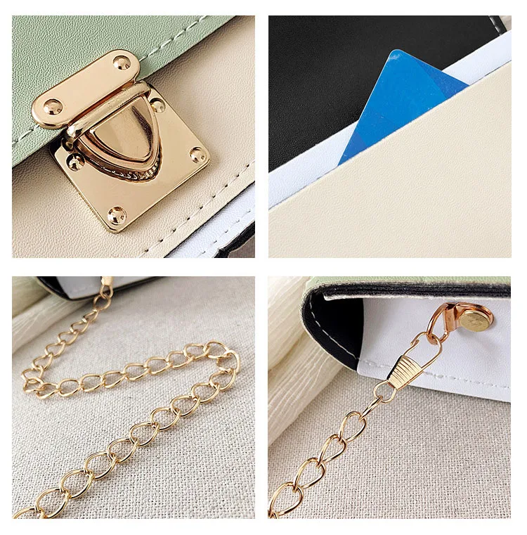 Women small totes bag fashion chain handbag female pu leather shoulder messenger crossbody bag ladies Cosmetics organizer pouch