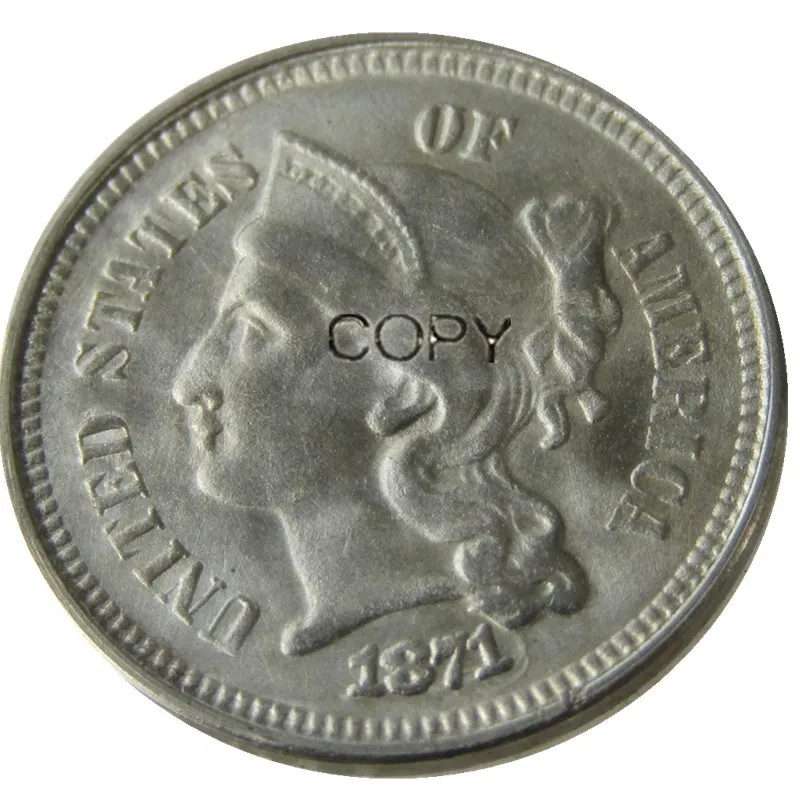 

US 1871 Three Cent Nickel Copy Coin