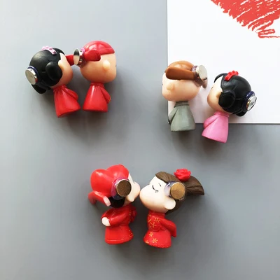 Маленькие человеческие Мини Пара прополка happy магнит на холодильник