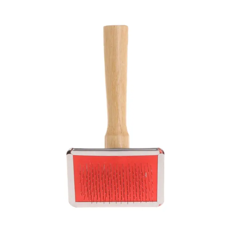 

Pet Grooming Comb Shedding Hair Remove Brush Wood Handle Dog Cat Cleaning Supply