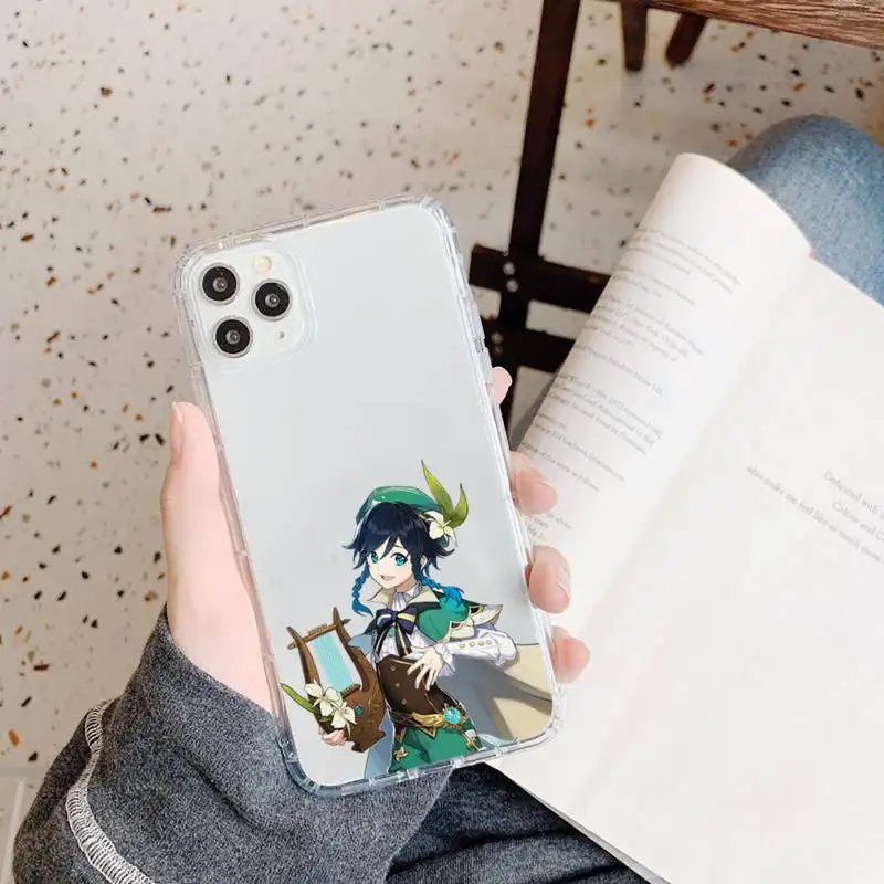 

Hot game genshin impact Phone Case Transparent soft For iphone 5 5s 5c se 6 6s 7 8 11 12 plus mini x xs xr pro max