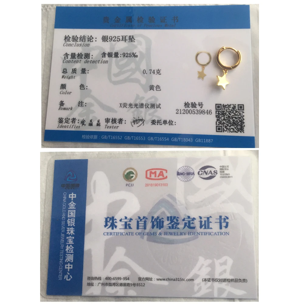 

925 Sterling Silver Earrings Gold Color cross Moon Star CZ Zircon Small Circle Huggie Hoop Earrings For Women Fine jewelry