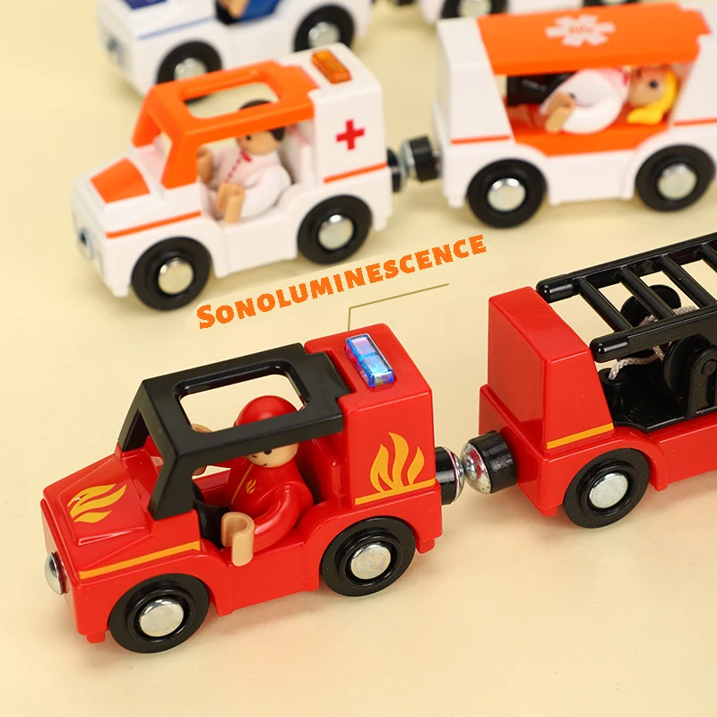 Игрушечная машина железная дорога железнодорожные пути деревянная со звуком