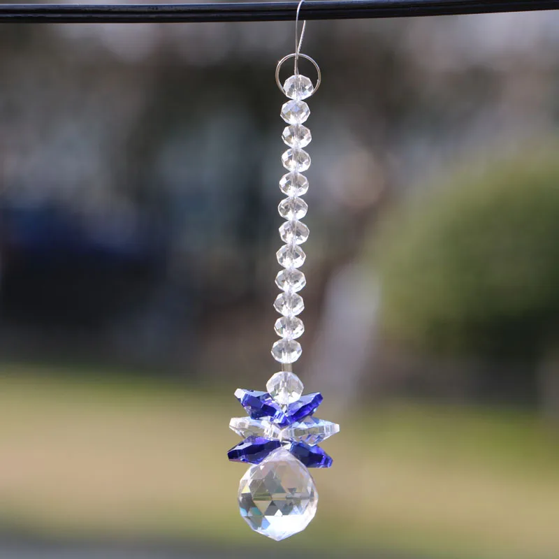 1 шт. сверкающий хрустальный шар Ловца солнца Призма подвеска автомобильный Шарм