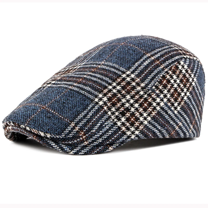 

MZ2836 Berets Men Women Vintage Plaid Ivy Newsboy Flat Cap Male Female Artist Painter Beret Hat Classic Spring Autumn Beret Caps