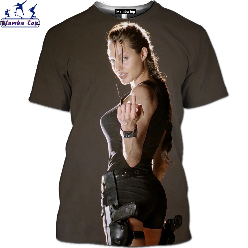 Топ Мамба 3D черная вдова вырез рубашка Харадзюку хип-хоп красивая известный