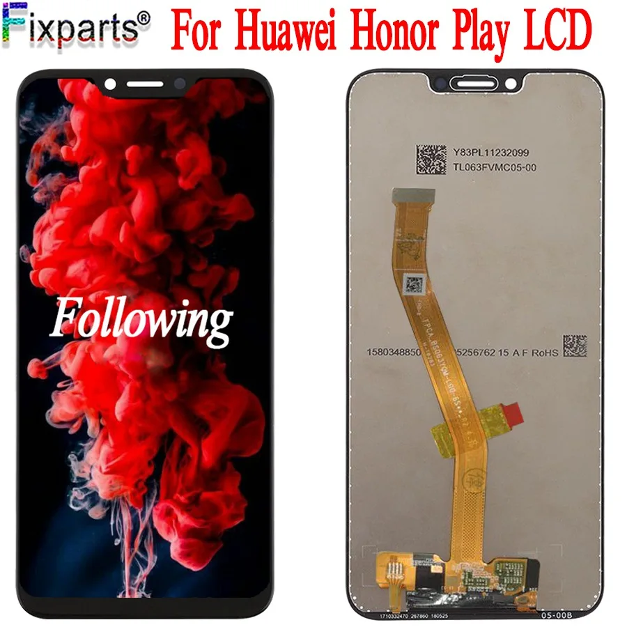

Оригинальный Новый экран для Huawei Honor Play, ЖК-дисплей с сенсорным экраном и дигитайзером в сборе для Huawei Honor Play, дисплей, запасная деталь