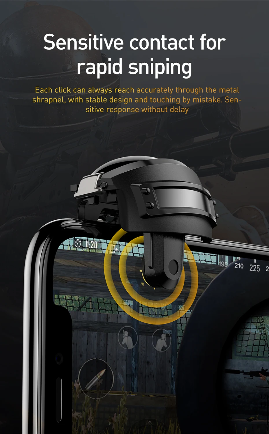 Baseus Pubg Controller for iPhone XR L1 R1 Gaming Trigger Pubg Mobile Gamepads Fire Button Smart Phone Mobile Shooter Controller